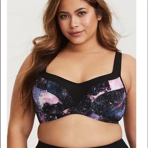 Torrid Galaxy Print Underwire Sports Bra